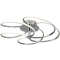 Bardot Chrome Design Five Led Swirl Ceiling Flush Lamp
