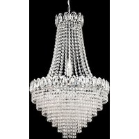 Chrome Finish Crystal Chandelier Ceiling Light