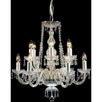 Impex CP00071/12 CHROME Crystal Preciosa 12 Lt Crystal Chandelier