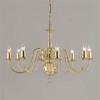 BF00350/8/PB Flemish 8 Light Polished Brass Chandelier