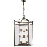 IL31115 Aston 12  Light Antique Brass Ceiling Lantern