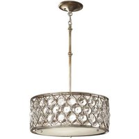 FE/LUCIA/B Lucia 3 Light Burnished Silver Ceiling Pendant