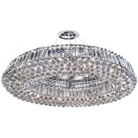 Searchlight 9291CC Vesuvius 10 Light Semi Flush Ceiling Light In Chrome With Mirror And Crystals