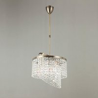 IL30093 Cortina 6 Light Antique Brass Crystal Pendant