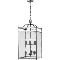 IL31104 Aston 6 Light Chrome Ceiling Lantern