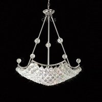 IL30036 Cesto 10 Light Semi-Flush Crystal Ceiling Pendant