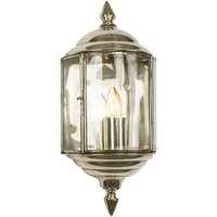 Wentworth 473 Traditional Solid Brass Nickel Plated 1 Light Wall Lantern