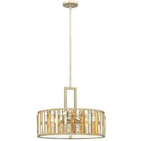 HK/GEMMA/P/C SL Gemma 3 Light Silver Leaf Cylindrical Pendant