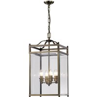 IL31113 Aston 4 Light Antique Brass Ceiling Lantern