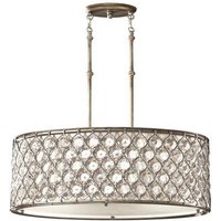 FE/LUCIA/P/A Lucia 3 Light Burnished Silver AdjustablePendant