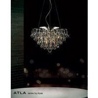 IL30015 Atla 8 Light Polished Chrome Ceiling Pendant