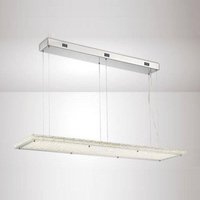 Diyas IL80074 Amelia Rectangular Ceiling Pendant Light In Chrome