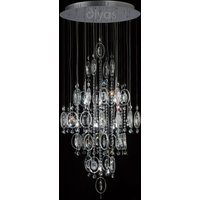 Diyas IL31354 Solana Glass and Crystal Ceiling Pendant Light