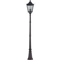FE-COTSLN5-L BK Cotswold Lane 3 Light Large Post Light In Black