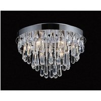 Diyas IL31432 Sophia 8 Light Flush Ceiling Light In Polished Chrome