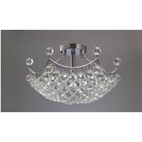 Diyas IL30033 Cesto Crystal Ceiling Light in Polished Chrome Finish