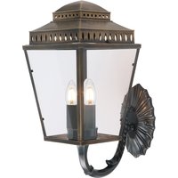 Elstead MANSION-HOUSE-WB1-BR Mansion House 3 Light Wall Lantern Light In Aged Brass