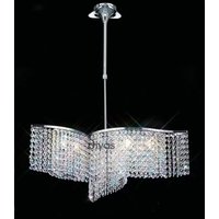 Diyas IL30572 Fabio Crystal Ceiling Pendant Light in Polished Chrome Finish
