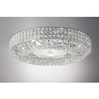 Diyas IL31202 Enya 9 Light Crystal Flush Ceiling Light