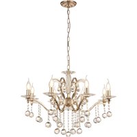 Diyas IL30228 Zinta Gold and Crystal Ceiling Pendant Light