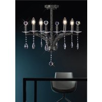Diyas IL30364 Fiore Black Chrome and Crystal Chandelier