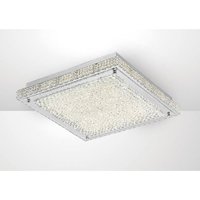 Diyas IL80072 Amelia Large Flush Ceiling Light In Chrome - L: 390mm