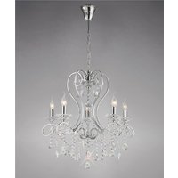Diyas IL31365 Vela Crystal Chandelier Light in Polished Chrome