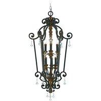 QZ/MARQUETTE6/B 6 Light Crystal Drop Heirloom Chandelier
