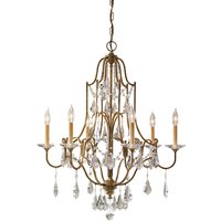 FE-VALENTINA6 Valentina 6 Light Ceiling Chandelier Light In Oxidised Bronze