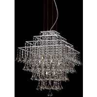 Impex CFH301171/06/CH Parma Square 6 Light Crystal Ceiling Pendant