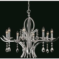 Impex CF911231/08/CH Turin 8 Light Chrome & Crystal Chandelier