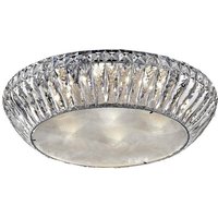 Impex LED1705/07/PL/CH Armel Seven Light Flush Ceiling Light In Chrome - Dia: 530mm
