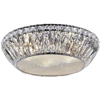 Impex LED1705/05/PL/CH Armel Five Light Flush Ceiling Light In Chrome - Dia: 450mm