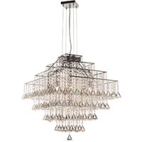 Impex CFH301171/10/CH Parma Square Ten Light Crystal Ceiling Pendant In Chrome