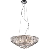 Impex Marco Seven Light Ceiling Pendant Light In Chrome