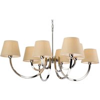 Firstlight 2323PST Fairmont 8 Light Polished Steel Ceiling Pendant