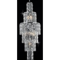 Impex CF03220/06/CH New York Six Light Ceiling Pendant Light In Chrome