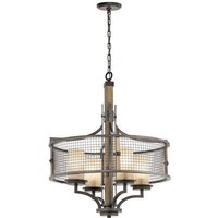 KL/AHRENDALE4 Ahrendale 4 Light Anvil Iron Chandelier