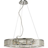 IL30099 Torre 10 Light Chrome/Crystal Round Ceiling Pendant