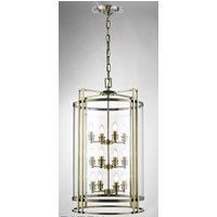 Diyas IL31095 Eaton 12 Light Ceiling Pendant Light in Antique Brass