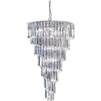 Searchlight 7999-9CC Sigma 9 Light Chrome Chandelier with Large Acrylic Blocks