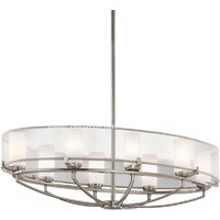 KL/SALDANA8 Saldana 8 Light Oval Chandelier with Soft Shades
