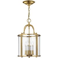 HK-GENTRY-P-M-PB Gentry 4 Light Round Polished Solid Brass Hall Lantern