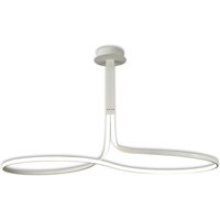 M6006 Nur XL LED Loop Semi Flush Ceiling Light In White