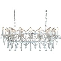 Searchlight 80614-14CC Florence Fourteen Light Ceiling Pendant Light In Chrome With Crystal Drops