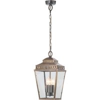 Elstead MANSION-HOUSE8-BR Mansion House 3 Light Ceiling Chain Lantern Light In Aged Brass