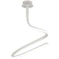 M6002 Nur LED Single Spiral Semi Flush Dimmable Ceiling Light In White