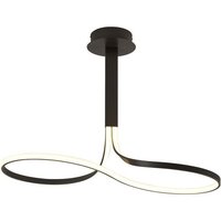 M5707 Nur LED Tall Loop Semi Flush Dimmable Ceiling Light In Brown Oxide