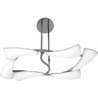 Mantra M3802 Mistral 6 Light Rectangular LED Pendant Light In Chrome - Length: 790mm