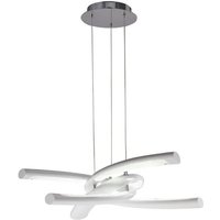 Mantra M3970 Knot LED 3+3 Light LED Pendant Light In White And Chrome